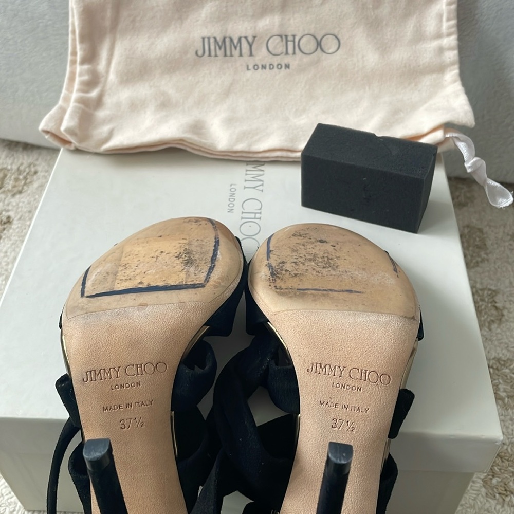 Jimmy Choo suede knot heels - Picture 6 of 9